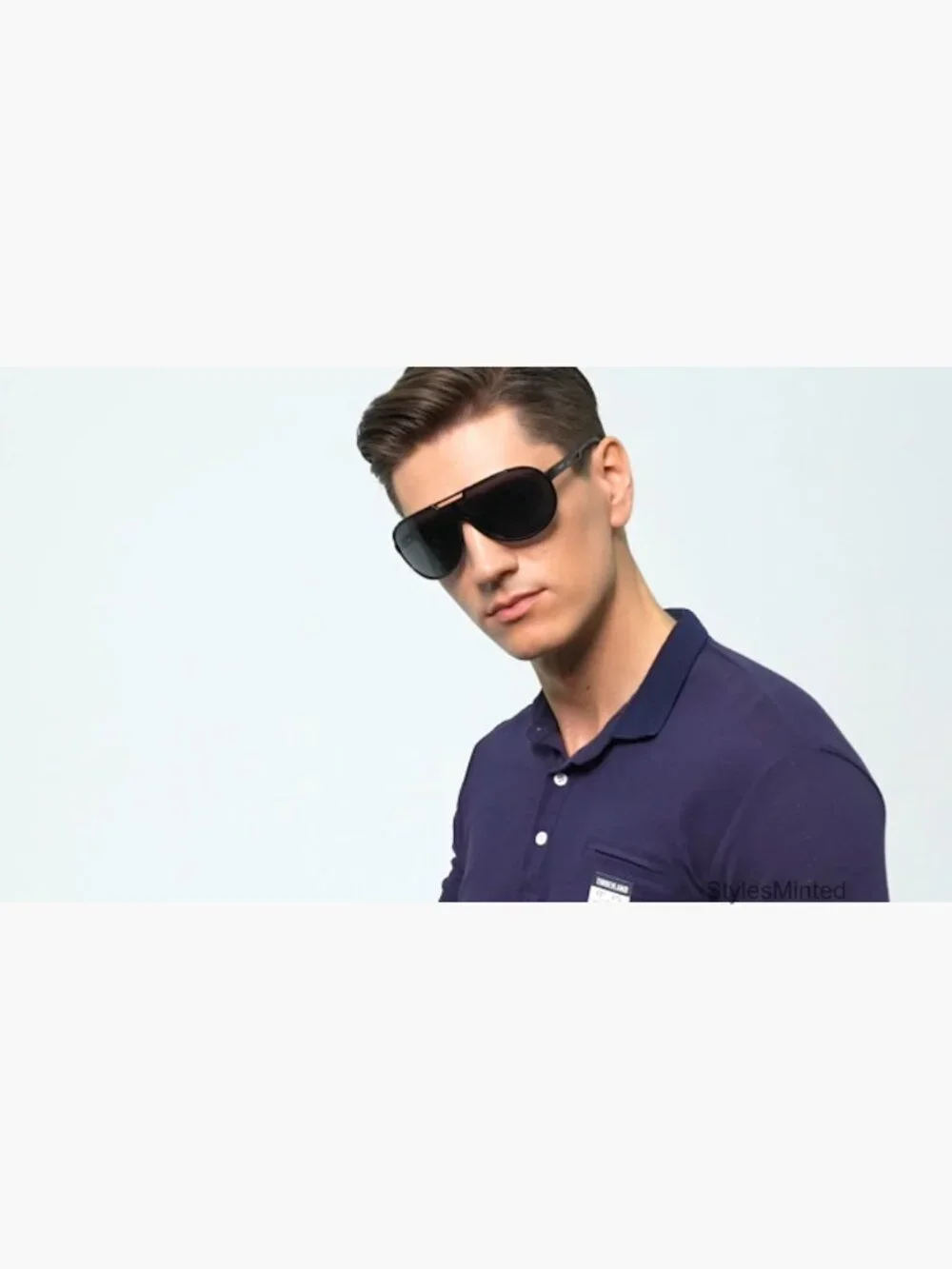 Retro Aviator Polarized Sunglasses UV400 Protection Lightweight Metal Frame